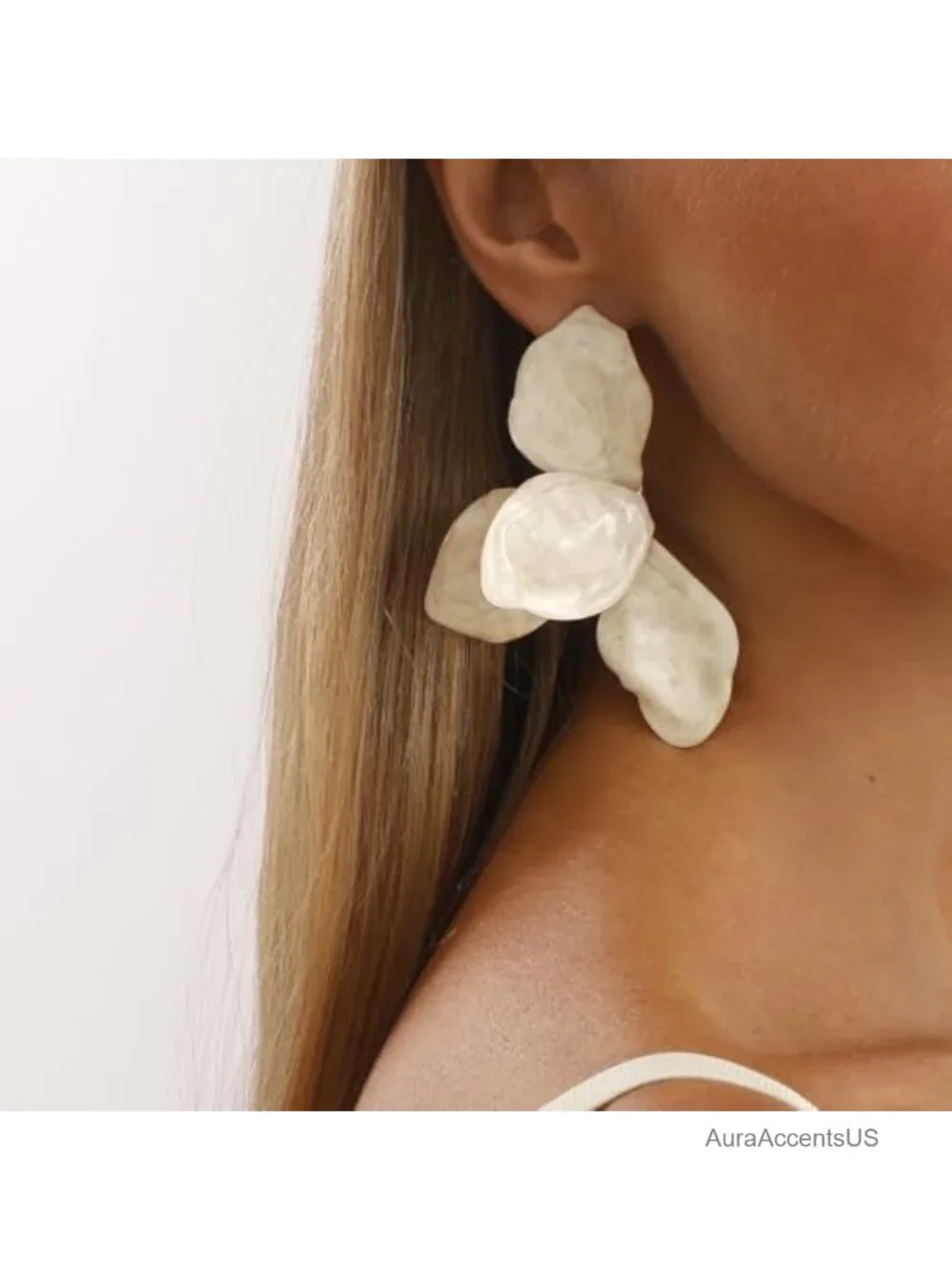 Flower Statement Earrings Women Chunky Drop Floral Stud Jewelry Trendy